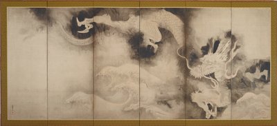 Drachen und Wolken, Edo-Periode von Tawaraya Sotatsu